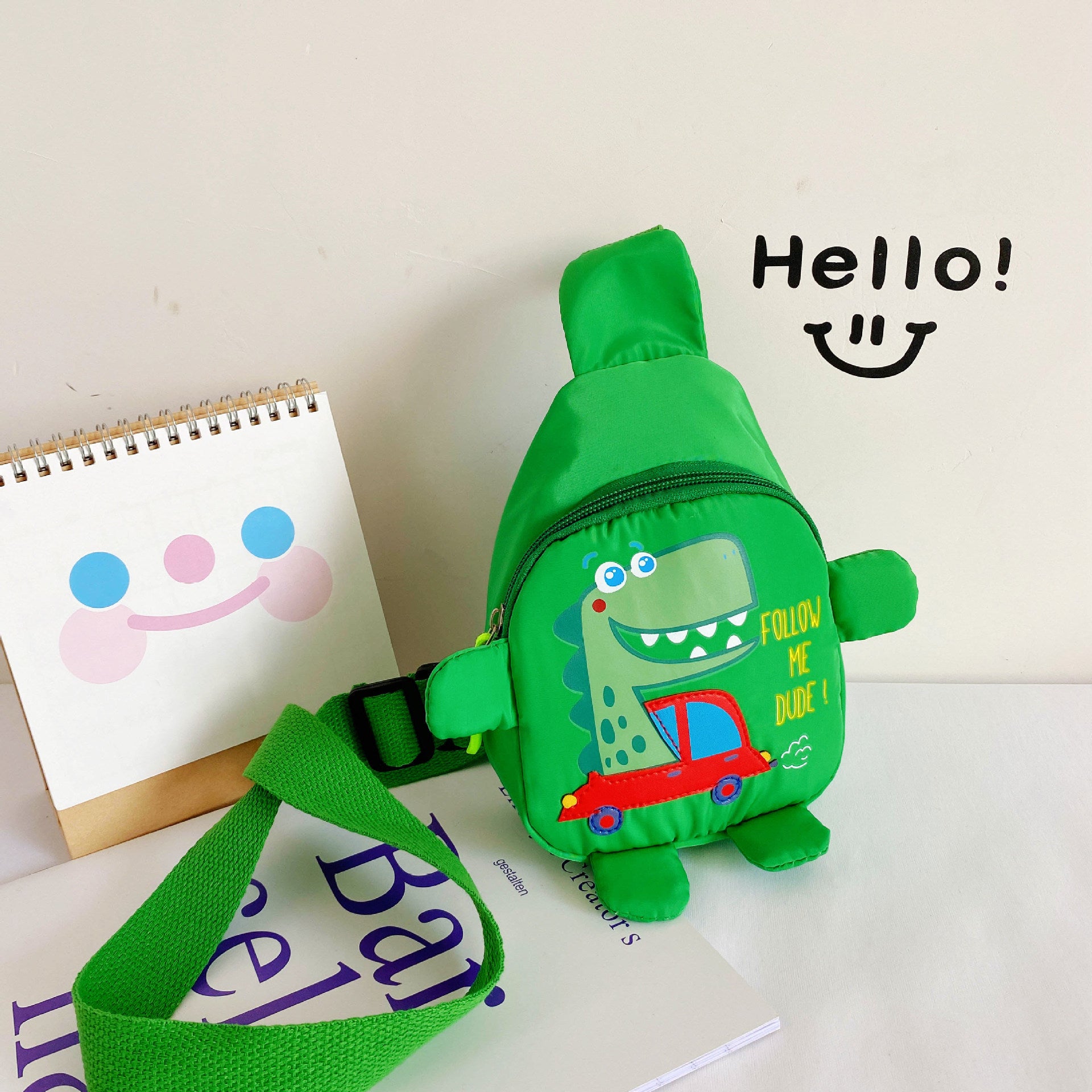 Wholesale Nylon Cartoon Dinosaur Kids Chest Bag